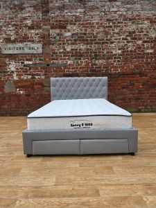Shoreditch Storage Bed With Drawers - Light Grey