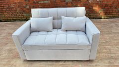 Morgan Fabric Sofa Bed - Silver