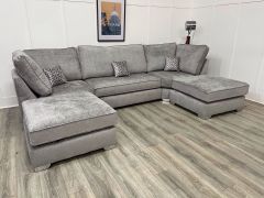 Madrid Luxury U-Shaped Sofa – Charcoal