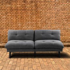 Cara Sofa Bed - Upholstered Soft Grey Teddy Velvet