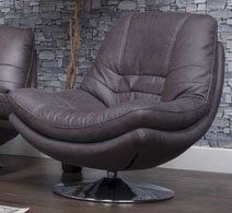 Axis Fabric 1 Seater Recliner Swivel Chair - Dark Grey