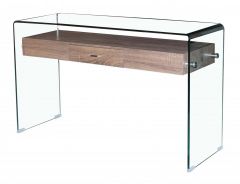 Angola Clear Console Table with Drawer
