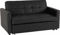 Astoria Leather Sofa Bed - Black