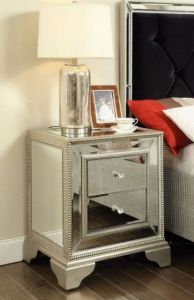 Sofia Mirrored 2 Drawer Lamp Table