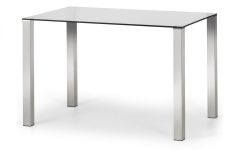 Enzo Chrome & Glass Compact Dining Table