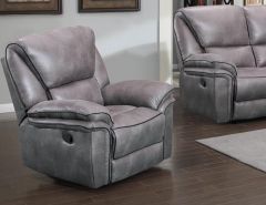 Edwardo Air Leather Recliner Suite 3+1+1 - Grey