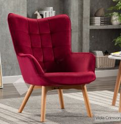 Kayla Fabric Chair - Viola Crimson