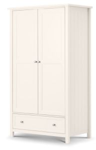 Maine 2 Door Combination Wardrobe 0.97m - Surf White
