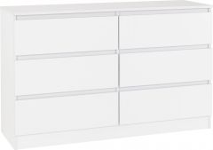 Malvern 6 Drawer Chest - White