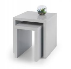 Metro High Gloss Nest of Tables - Grey