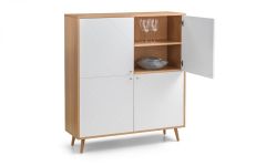 Moritz 4 Door Cabinet - White/Oak