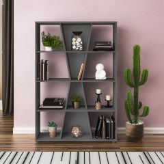 Naples Medium Bookcase - Grey