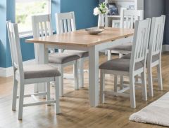 Richmond Dining Set 6 Chairs - Grey / Oak