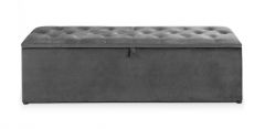 Ravello Blanket Box - Dark Grey Velvet