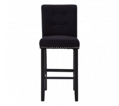 Regents Park Stud Lined Bar Chair - Black