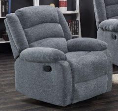 Romantic Fabric 1 Seater Sofa - Grey