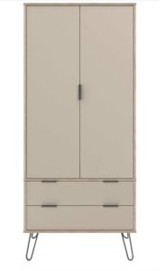 Augusta 2 Door 2 Drawer Wardrobe - 0.765m Grey