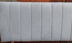 Ballygalley Fabric Kingsize 5ft Vertical Lined Headboard 24" - Silver