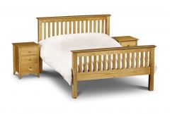 Barcelona Pine Double Bed 4ft 6in - High Foot End