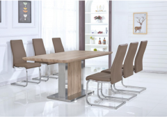 Belize Dining Table - Natural & Stainless Steel