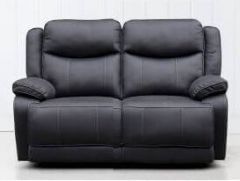 Brody Fabric 2 Seater Recliner Sofa - Dark Grey ASH