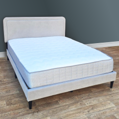 Cauis Fabric Double Bed - Miss Mist