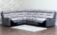 Dillon Fabric Recliner Corner Sofa 2C3 - Smoke / Grey