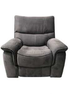 Emilio Fabric 1 Seater Recliner Sofa - Dark Grey
