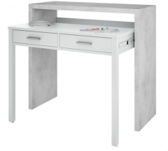 Epping Desk Pull Out - White & Concrete