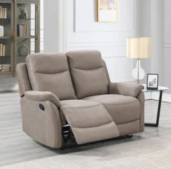 Evan Fabric 2 Seater Recliner Sofa - Sultry