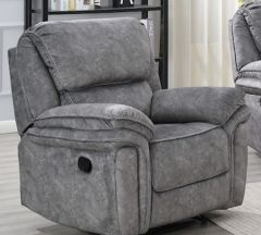 Greta Manual Recliner 1 Seater Sofa - Grey