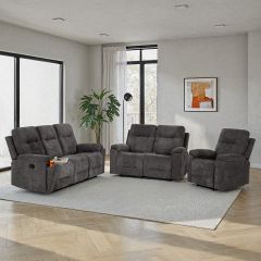 Guildford Fabric Recliner Suite 3+2+1 - Grey