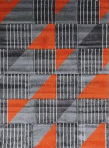 Handcarved Squared 120 x 170 Rug - Orange