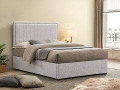 Hannah KD Divan Base & Headboard Bed – Light Grey Fabric