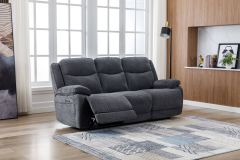 Herbert Fabric Electric 3 Seater - Dark Grey