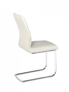 Honora Pu Chairs - Chrome & White
