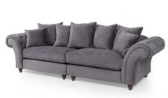 Huntley Fabric 3 Seater Sofa - Grey