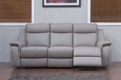 Infiniti Leather 3 Seater Recliner Sofa - Taupe Grey