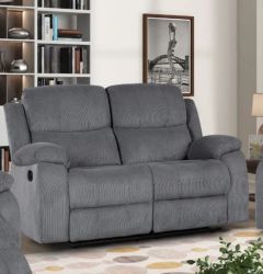 Kimberly Fabric 2 Seater Recliner Sofa - Grey