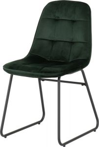 Lukas Fabric Chair - Emerald Green Velvet