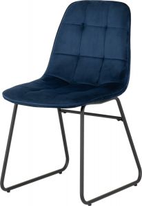 Lukas Fabric Chair - Sapphire Blue Velvet