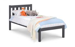 Luna Pine Double Bed - Anthracite