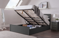 Maine Ottoman Double Bed 135Cm - Anthracite