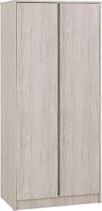 Malvern 2 Door Wardrobe 0.8m - Urban Snow
