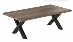 Manhattan Coffee Table With Black Metal Legs - Natural