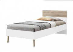 Mapleton Bed Single 3ft - White and Oak Effect