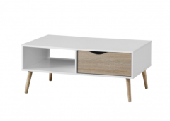 Mapleton Coffee Table - White and Oak Effect