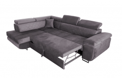 Natalia Fabric Corner Sofa bed RHF - Grey