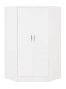 Nevada 2 Door Corner Wardrobe 1.43m - White Gloss