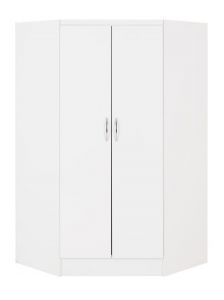 Nevada 2 Door Corner Wardrobe - White Gloss